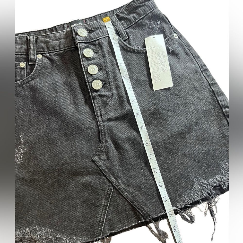 BDG Urban outfitters denim jean mini skirt distressed black size XS - Picture 9 of 10